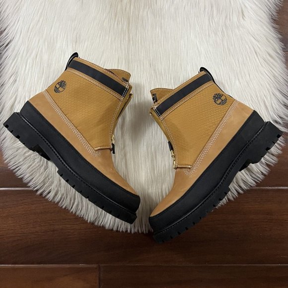 Timberland Women's Size 6.5‎ Wheat Nubuck Heritage Modern Zip 6 Inch Boots - Picture 1 of 10